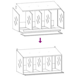 Vidaxl Chicken Nesting Box With 4 Compartments Galvanized Silver Metal - thumbnail 8