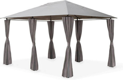 Garden Store Direct Gsd 3M X 4M Large Grey Lilly Gazebo With Side Curtains - image 1