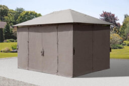 Garden Store Direct Gsd 3M X 4M Large Grey Lilly Gazebo With Side Curtains - thumbnail 3