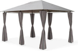Garden Store Direct Gsd 3M X 4M Large Grey Lilly Gazebo With Side Curtains - thumbnail 1