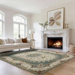 Bedlooms Willow Cashmere Rug 240X320Cm, Medallion Floral Pattern, Non Slip, Stain Resistant, For Extra Large Living Room - thumbnail 8
