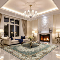 Bedlooms Willow Cashmere Rug 240X320Cm, Medallion Floral Pattern, Non Slip, Stain Resistant, For Extra Large Living Room - thumbnail 9