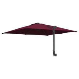 Berkfield Wall-Mounted Garden Parasol Bordeaux Red 247 Cm - thumbnail 6
