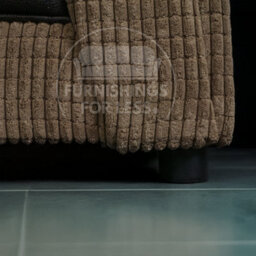 Furnishings For Less UK Large Portland  Brown And Beige Fabric And Leather 5 Seater L Shaped Corner Sofa Range Roll Arm Fullback - thumbnail 3