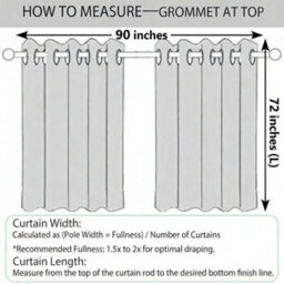 Imperial Rooms Blackout Curtain-Thermal Ready Made Eyelet Curtain (2 Panel) For Living Room Curtain Black, (W)2.28Mx(L)1.83M - thumbnail 9