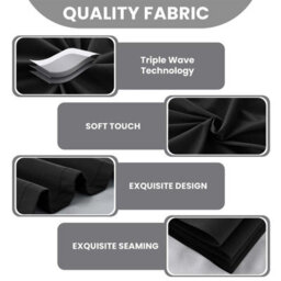 Imperial Rooms Blackout Curtain-Thermal Ready Made Eyelet Curtain (2 Panel) For Living Room Curtain Black, (W)2.28Mx(L)1.83M - thumbnail 3