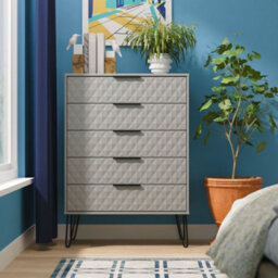 Anzio Matt Dusk Grey 5 Drawer Chest (H)1067mm (W)765mm (D)395mm - thumbnail 1