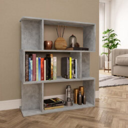 Berkfield Book Cabinet/room Divider Concrete Grey 80X24X96 Cm Engineered Wood