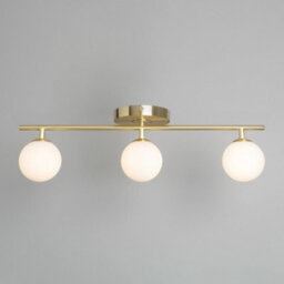 Litecraft Eloise 3 Light Satin Brass Bathroom Spotlight Bar - thumbnail 3