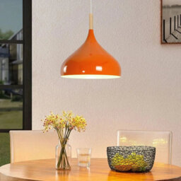 Vintage Retro Orange Lamp Shade Ceiling Or Wall Light Pendant Fitting