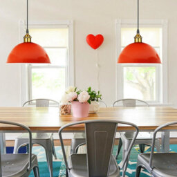 Vintage Retro Orange Lamp Shade Ceiling Or Wall Light Pendant Fitting - thumbnail 6