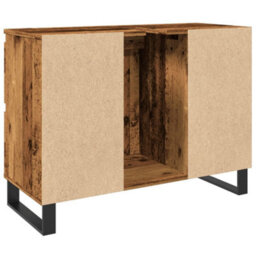 Berkfield Bathroom Sink Cabinet Old Wood 80X33X60 Cm Engineered Wood - thumbnail 6
