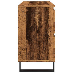 Berkfield Bathroom Sink Cabinet Old Wood 80X33X60 Cm Engineered Wood - thumbnail 5