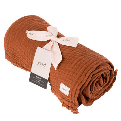 Yard Lark Crinkle Cotton Fringed Throw - image 1