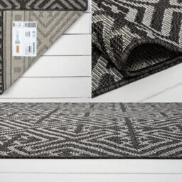 Homeart Outdoor Rugs Easy Cleaning Area Rugs For Balcony,garden,picnic,uv Weather Resistant  Anthracite Cream 120 X 170 Cm - thumbnail 4