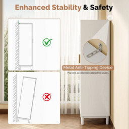 White & 76W X 48D X 172H Centimetres 2 Doors Wardrobe, Grille Wardrobes For Bedroom - thumbnail 6