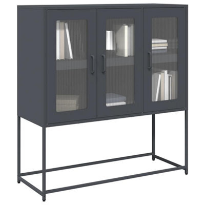 Berkfield Sideboard Anthracite 100.5X39X107 Cm Cold-Rolled Steel - image 1