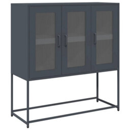 Berkfield Sideboard Anthracite 100.5X39X107 Cm Cold-Rolled Steel - thumbnail 2