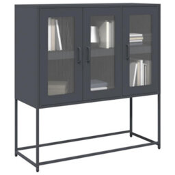 Berkfield Sideboard Anthracite 100.5X39X107 Cm Cold-Rolled Steel