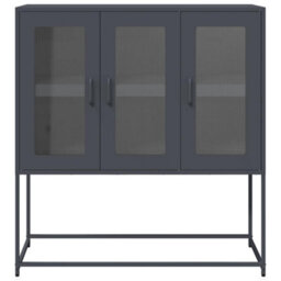 Berkfield Sideboard Anthracite 100.5X39X107 Cm Cold-Rolled Steel - thumbnail 5