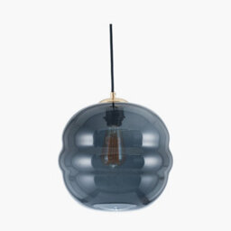 Pacific Lifestyle Vicenza Navy Ripple Glass Pendant - thumbnail 2