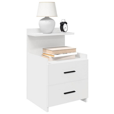 Berkfield Bedside Cabinets 2 Pcs With 2 Drawers White 40X36.5X62 Cm - image 1