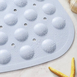 Suction Corner Shower Mat Triangular Non Slip Pvc Bathroom Mat Machine Washable - thumbnail 4