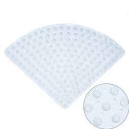 Suction Corner Shower Mat Triangular Non Slip Pvc Bathroom Mat Machine Washable