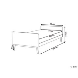 Wyld And Coco Single Bed Frame Grey Pine 90 X 200 Cm, Slatted Base, Modern Scandinavian Bedroom - thumbnail 4