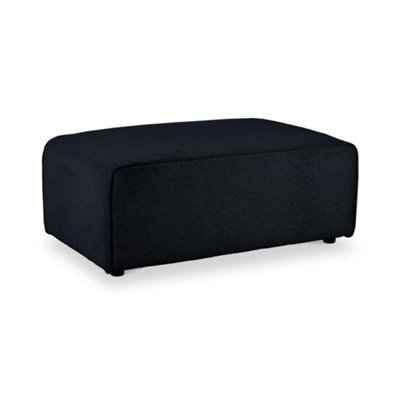 Hugo Deep Blue Footstool - Fully Assembled By Roseland Furniture - image 1