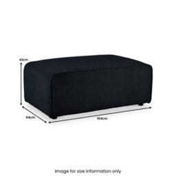 Hugo Deep Blue Footstool - Fully Assembled By Roseland Furniture - thumbnail 4