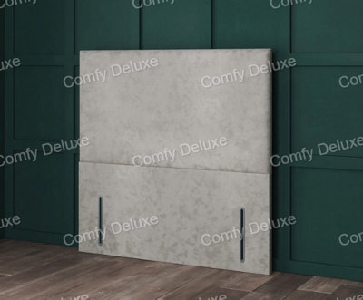 Comfy Deluxe 5Ft Kingsize Arlo 54Inch Floorstanding Cream Crushed Velvet Headboard - image 1