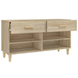 Vidaxl Shoe Cabinet Sonoma Oak 102X35X55 Cm Engineered Wood - thumbnail 7