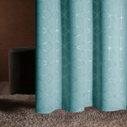 Deconovo Blackout Curtains, Eyelet Curtains, Thermal Insulated Diamond Foil Printed Curtains, W46 X L54 Inch, Sky Blue, One Pair - thumbnail 2