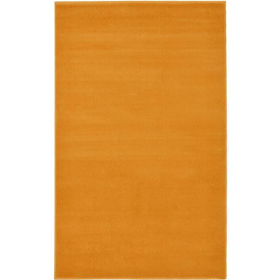 The Rugs Maestro Collection Solid Design Rug In Ochre - image 1