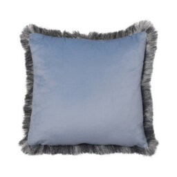 Appletree Alexia Heritage Inspired Blue Velvet Filled Cushion - thumbnail 3
