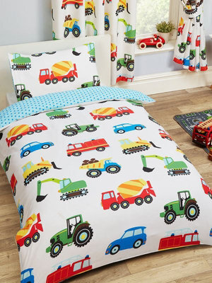 Trucks And Transport Single Duvet Cover And Pillowcase Set - image 1