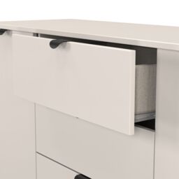 Varese Ready Assembled Matt Kashmir 3 Drawer Sideboard (H)785mm (W)1254mm (D)400mm - thumbnail 5