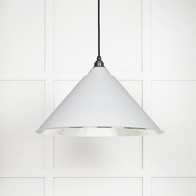 From the Anvil Hammered Nickel Hockley Pendant In Flock - image 1