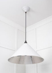 From the Anvil Hammered Nickel Hockley Pendant In Flock - thumbnail 5