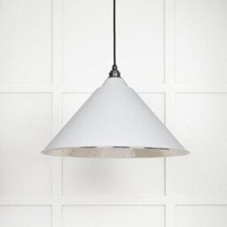 From the Anvil Hammered Nickel Hockley Pendant In Flock - thumbnail 2