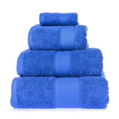 Homescapes Turkish Cotton Royal Blue Bath Towel Set