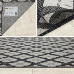 Homeart Outdoor Rugs Easy Cleaning Area Rugs For Balcony,garden,picnic,uv Weather Resistant D.anthracite Cream, 140 X 200 Cm - thumbnail 4