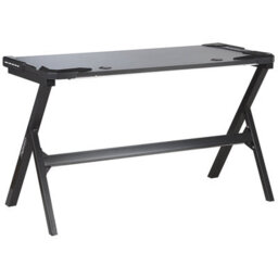 Beliani Gaming Desk Danvers Black 120 Cm 60 Cm Rgb Led - thumbnail 7