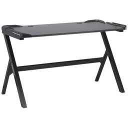 Beliani Gaming Desk Danvers Black 120 Cm 60 Cm Rgb Led - thumbnail 4