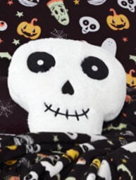 Smart Living Halloween Ghost & Magical Cat Fleece Cushions - Spooky Decor Pillows- One Size - thumbnail 1