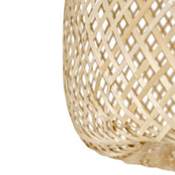 Wyld And Coco Natural Bamboo Pendant Lamp With Irregular Handwoven Shade For Living And Dining Rooms - thumbnail 7
