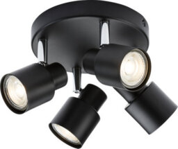 Luminosa Lighting Luminosa Gu10 Quad Spotlight - Matt Black 230V Ip20 50W - thumbnail 1