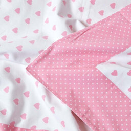 Homescapes Cotton Pink Heart Decorative Sofa Throw - thumbnail 5