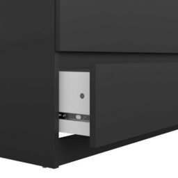 Wyld Haus Budapest Matt Black Tall Chest Of Drawers With 5 Smooth-Glide Drawers - thumbnail 6